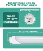 JEE 8ft T8 LED Tube FA8 40W 5000K Clear