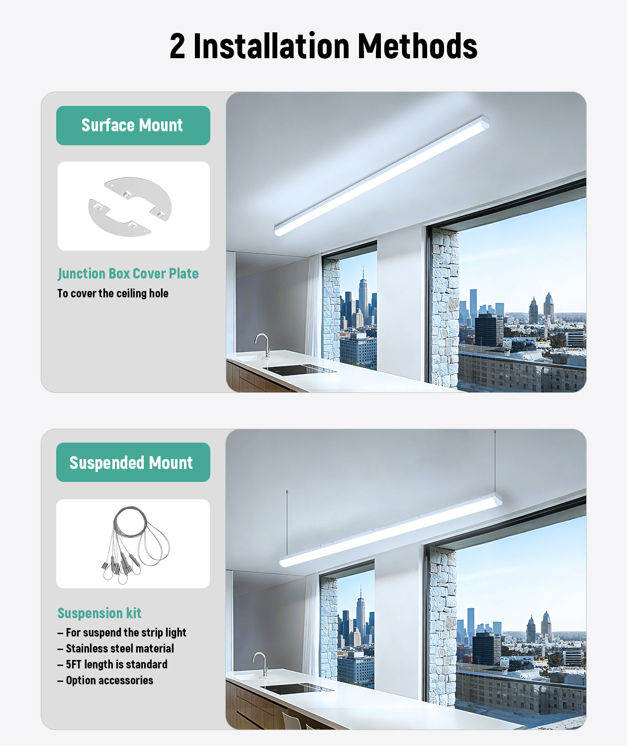 JEE 4ft LED Linear Strip ST05 30-68W