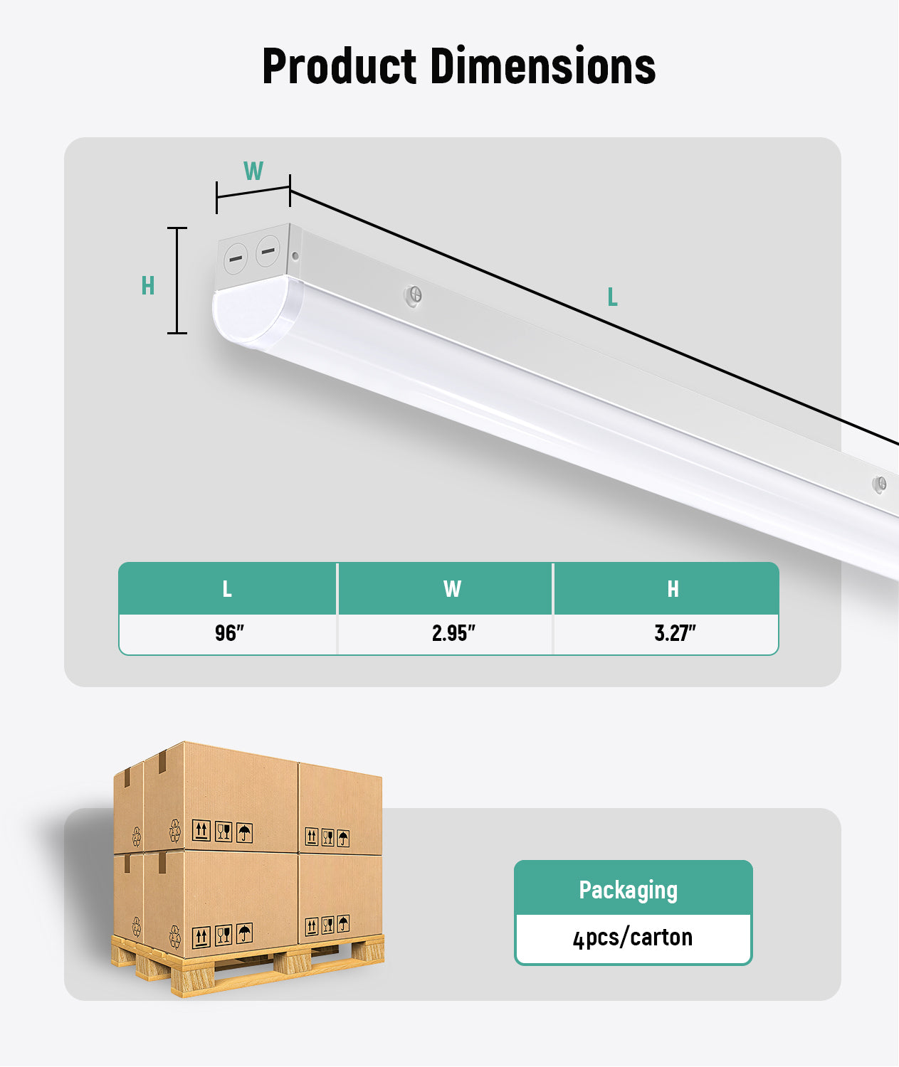 JEE 8ft LED Linear Strip ST02 70-90W