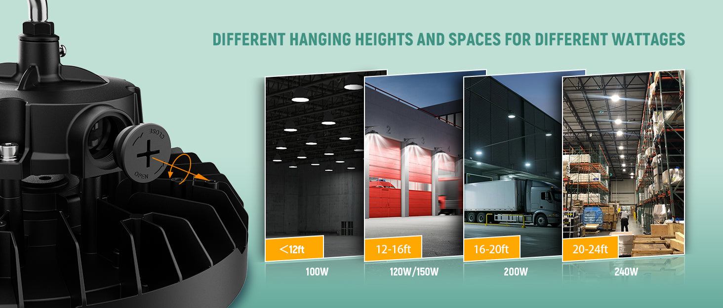 JEE LED UFO High Bay 150-240W 277-480V