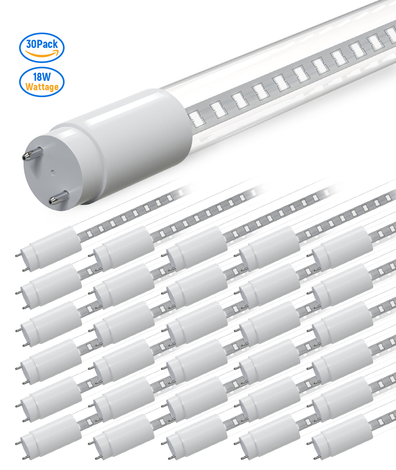 JEE 4ft T8 Glass LED Tube Type B 18W Clear