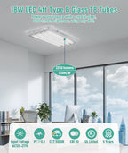 JEE 4ft T8 Glass LED Tube Type B 18W Milky