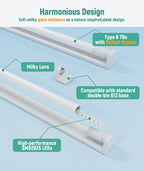 JEE 4ft T8 Glass LED Tube Type B 15W Milky