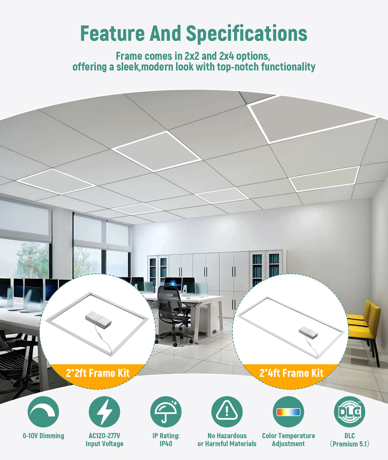 JEE 2x2 LED Frame Light 20-40W