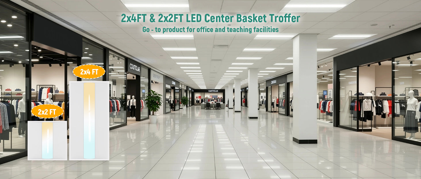 JEE 2x4 LED Center Basket 30-72W with Sensor Base
