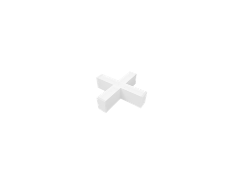 Up/Down Connector, X Type, White