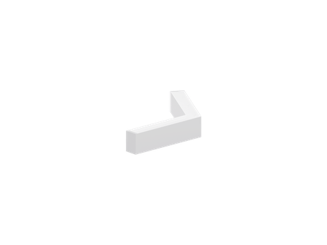 Up/Down Connector, V Type, White