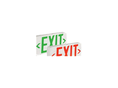 TCP LED Compact Thermoplastic Exit Sign, Green, AC Only