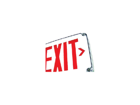 TCP LED Compact Wet Location Polycarbonate Exit Sign, Red