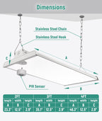 JEE 2ft LED Linear High Bay LHB10 110-160W
